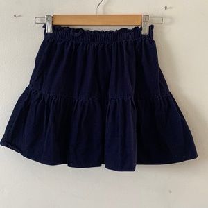 H&M girls Navy colored tiered corduroy skirt- great for back to school!